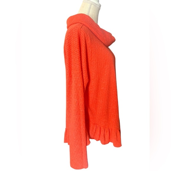 Maeve Vibrant Orange Cowl Neck Sweater SZ-M - Picture 6 of 8
